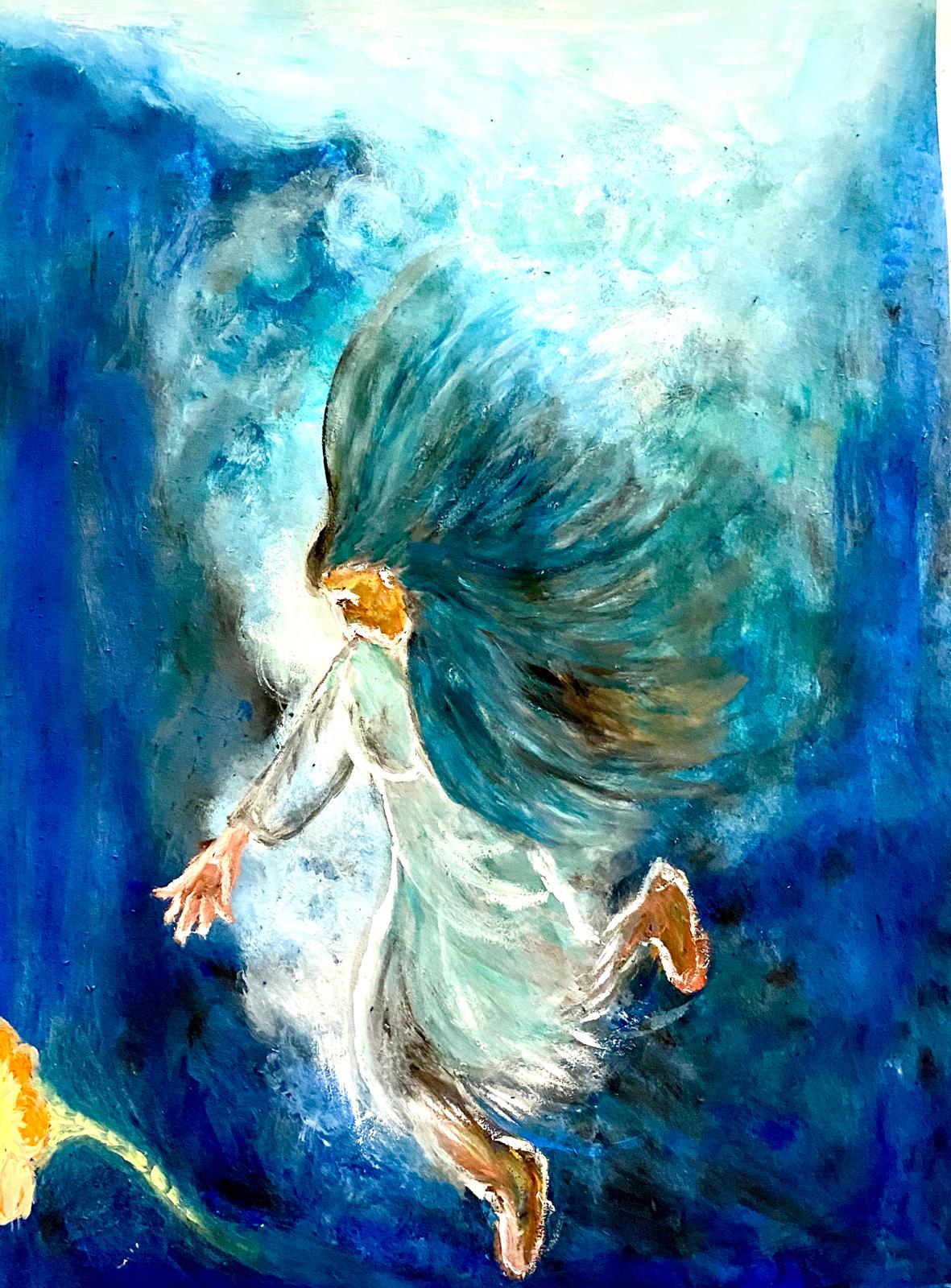 Blue motion illustration by Tharun Josh