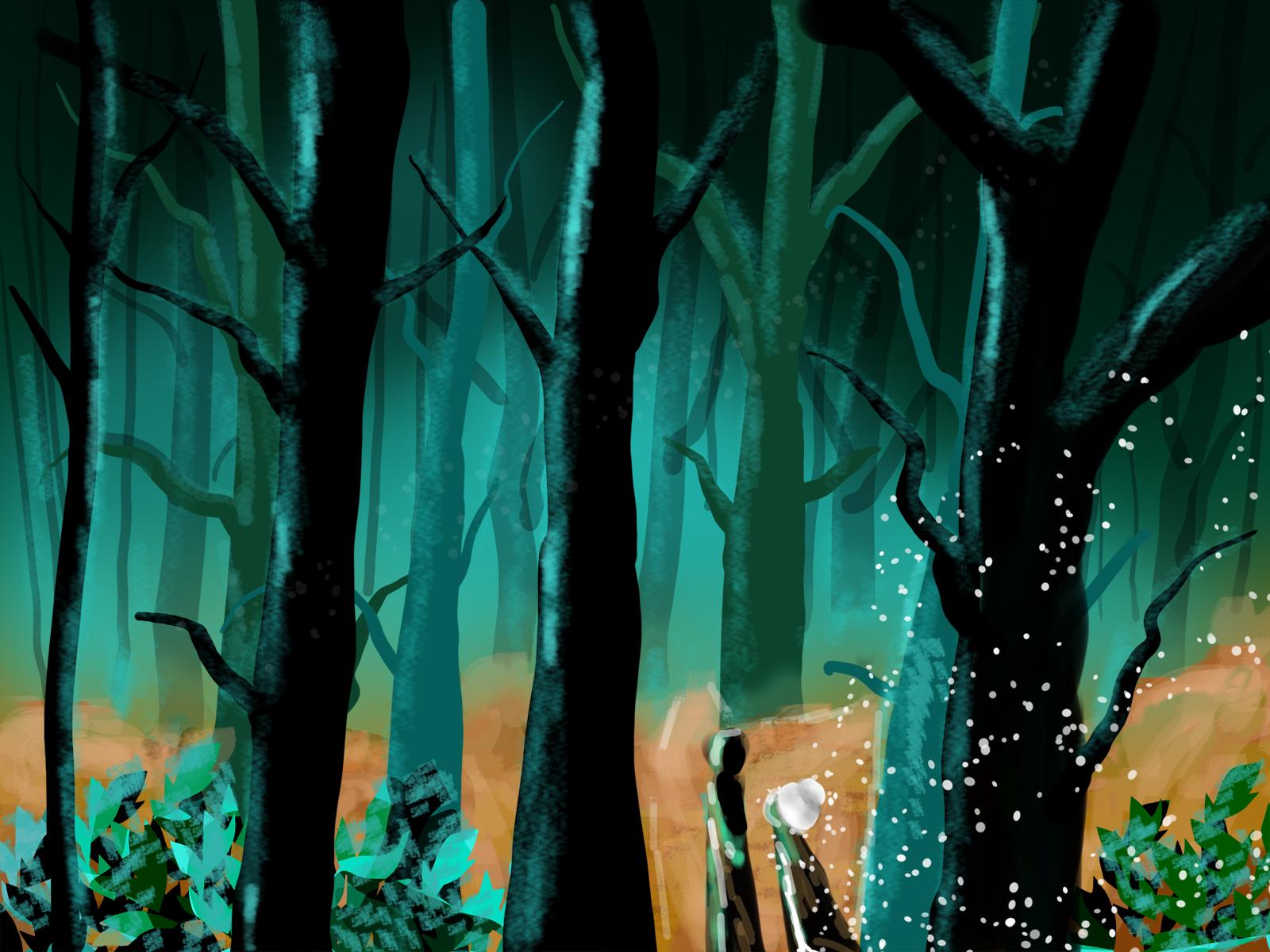 Forest illustration by Tharun Josh