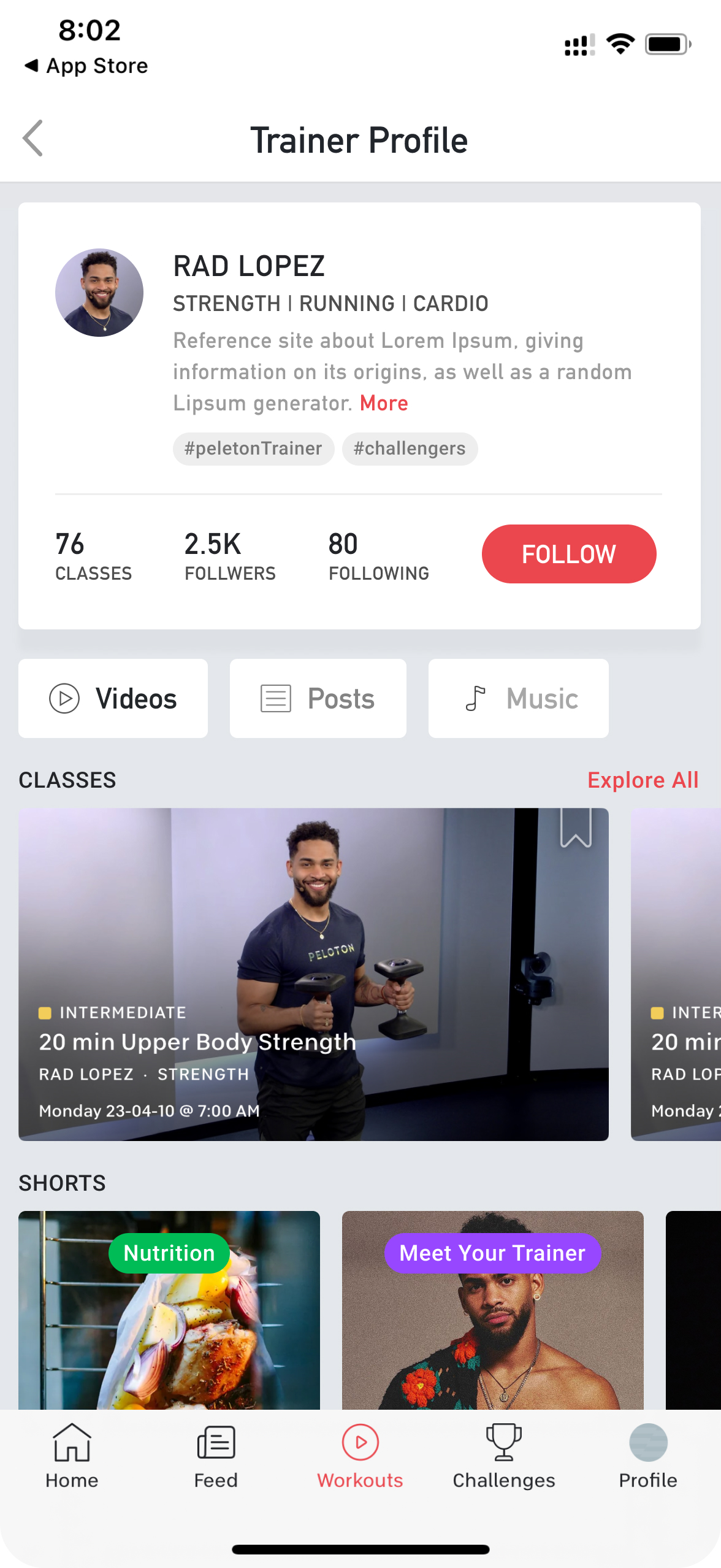 Trainer Profile Videos